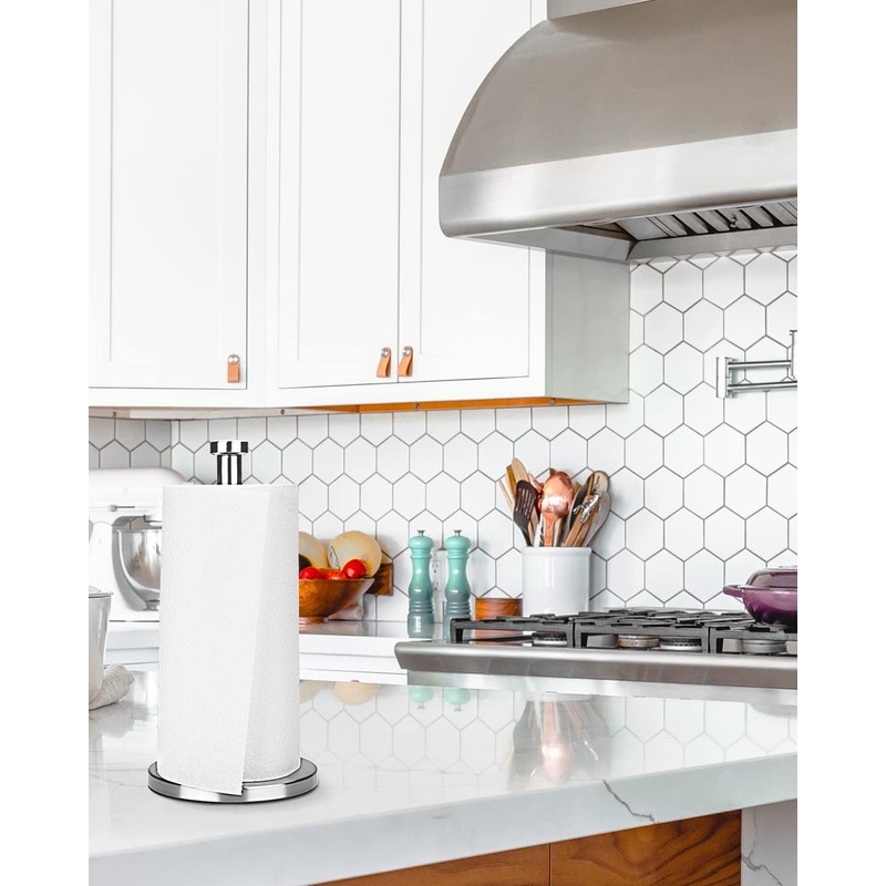 AFAXINRIE Kitchen Roll Holder,Paper Towel Holder,Kitchen Towel Holders,Stainless Steel Silver