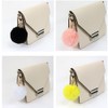 Wisafory Pompoms Key Ring with Rhinestone Faux Fur Bag Pendant