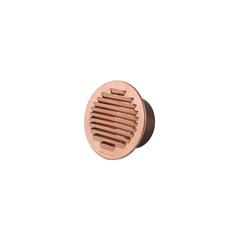 Griglia aerazione coperchio rame corpo plastica diametro 120 mm.