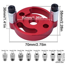 Rierousy Drilling Template Furniture Making Drilling Aid Vertical Drilling Woodworking Drilling Aid (Red)