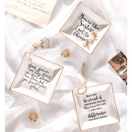 Yoqanr She Believed She Could So She Did Jewelry Dish Tray Ceramic Trinket Dish Congratulations Gift Graduation Gifts Congratulations Gifts For Ts For Women Trinkets Unique Gifts For Women Trinkets