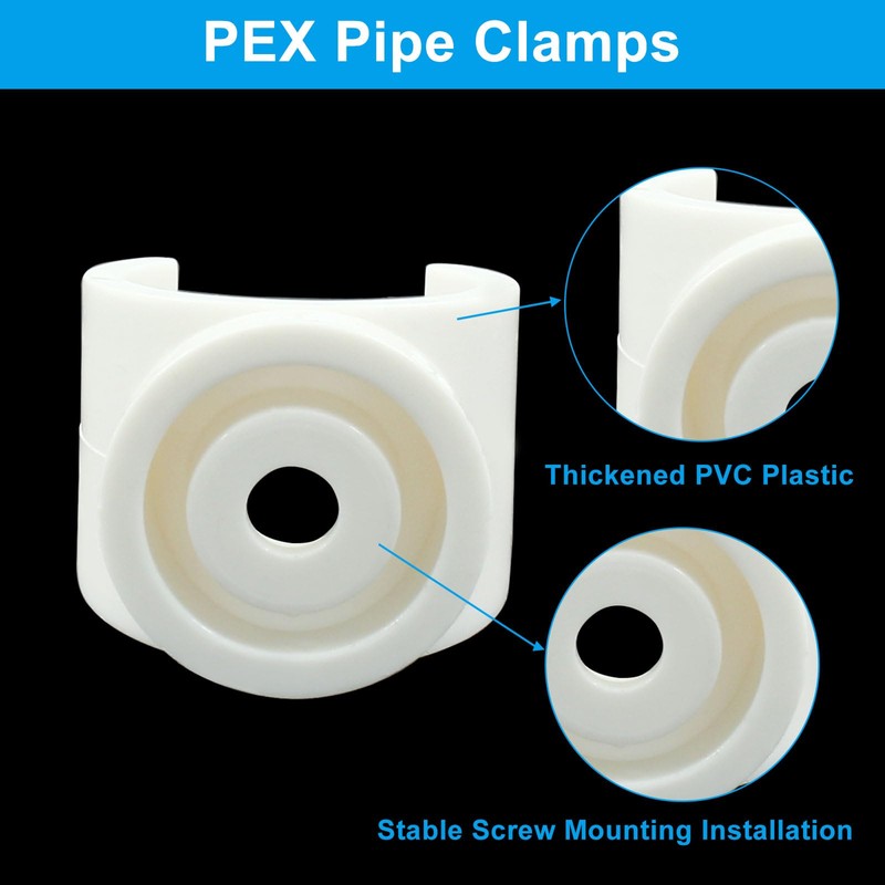 suiwotin 50pcs PEX Clamp 1 Inch Pipe Clamps, PVC Pipe