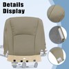 SecosAutoparts Tan Front Passenger Side Bottom Microfiber Leather Seat Cover
