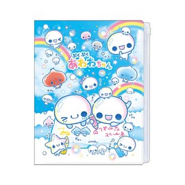 Camio Japan 230597 Clear File with Zipper, 6 Pieces, Heisei Fancy Awa-chan