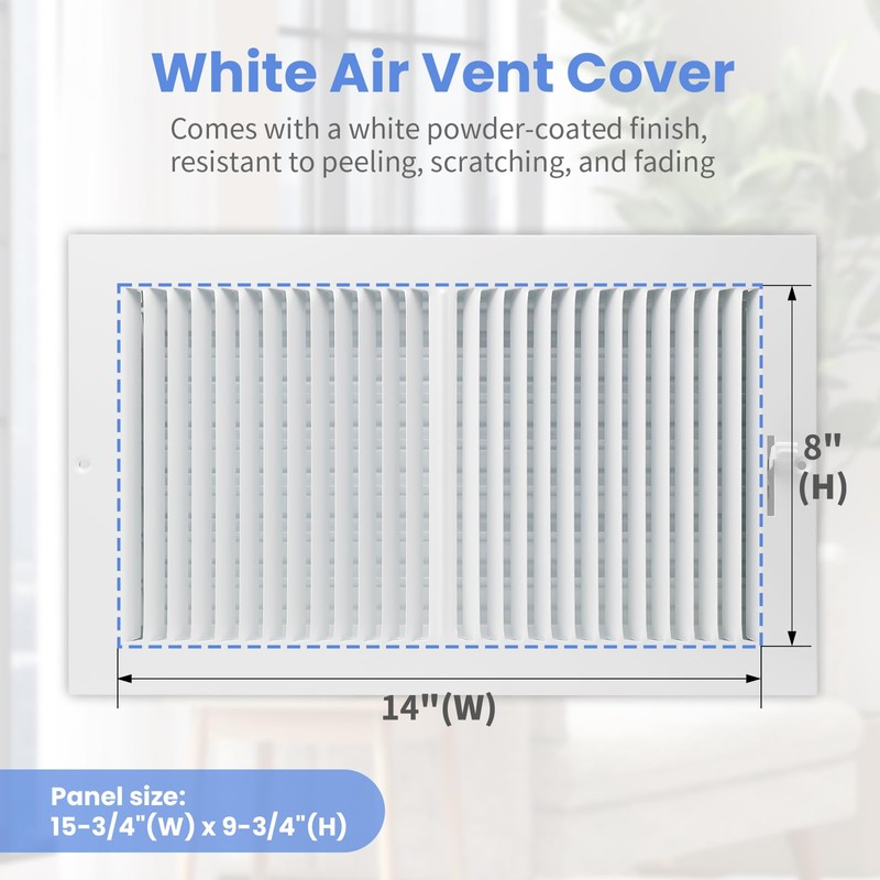 14 x 8 Inch [Duct Opening] Air Vent Covers for