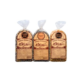 Amish Country Popcorn | 3-1 lb Bags | Variety Set | Midnight Blue, Rainbow, & Medium Yellow Popcorn Kernels | Old Fashioned, Non-GMO and Gluten Free (3-1 lb Bags)