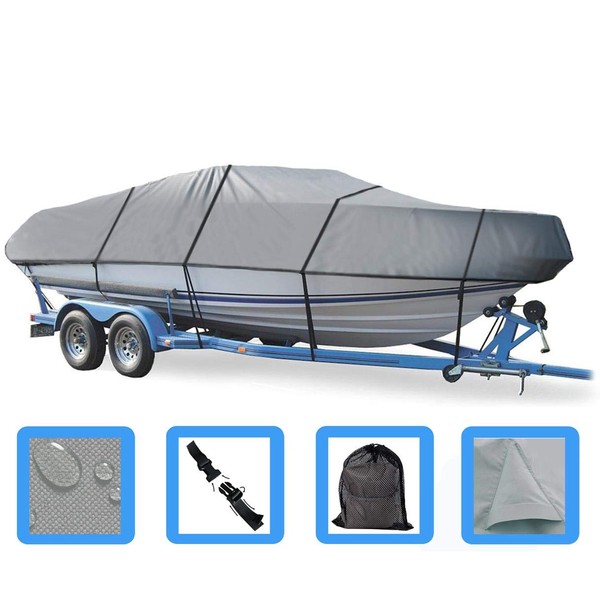 SBU Boat Cover Compatible for PROCRAFT BASS 170 / BASS 17 / BASS 375 1995 1996-98 Heavy-Duty