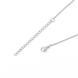 Silver Star Sign Circle Pendant Chain Necklace - Aquarius (20th January - 18th February) - Zodiac Constellation Horoscope Celestial Astrology Jewellery - Women Men Gift