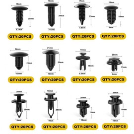 240PCS Front Bumper Clips + 5 Fastener Remover – Universal Car Clips Kit for Door Trim, Fender, Splash Shield – Fits GM, Ford, Toyota, Honda, Chrysler