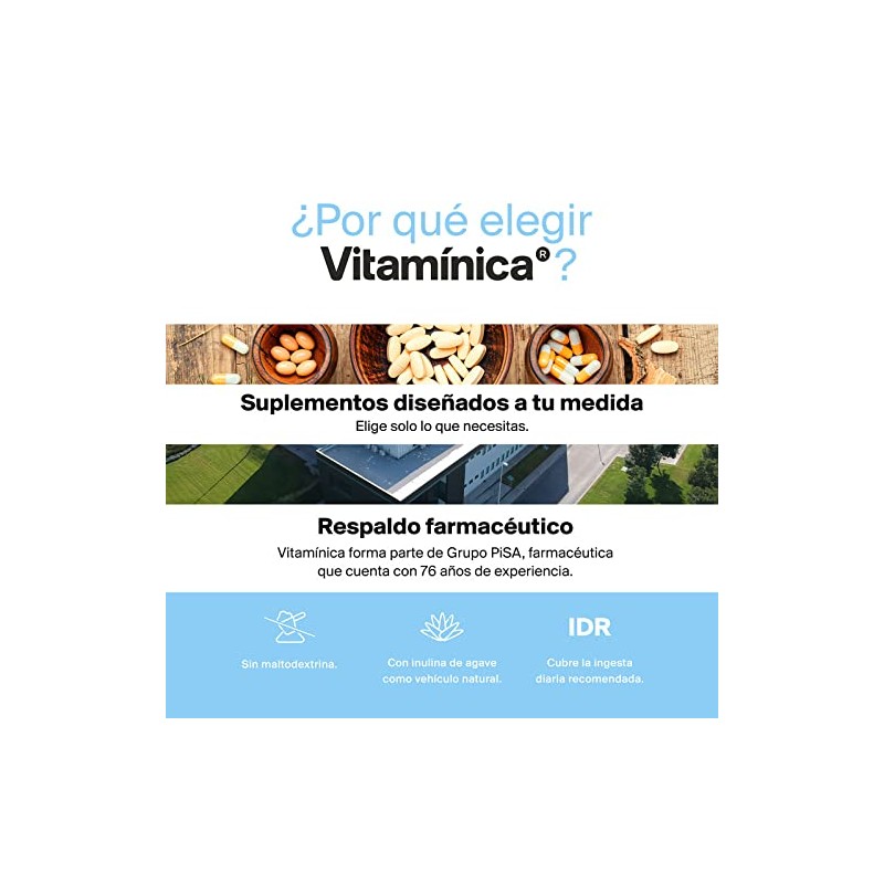 Vitaminica Suplemento Ácido Fólico 300 Cápsulas Total Suministro Días