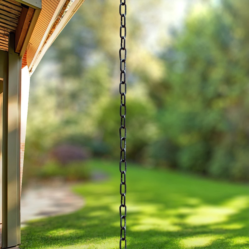 Monarch Rain Chains Aluminum Traditional Link Rain Chain, 8.5 ft