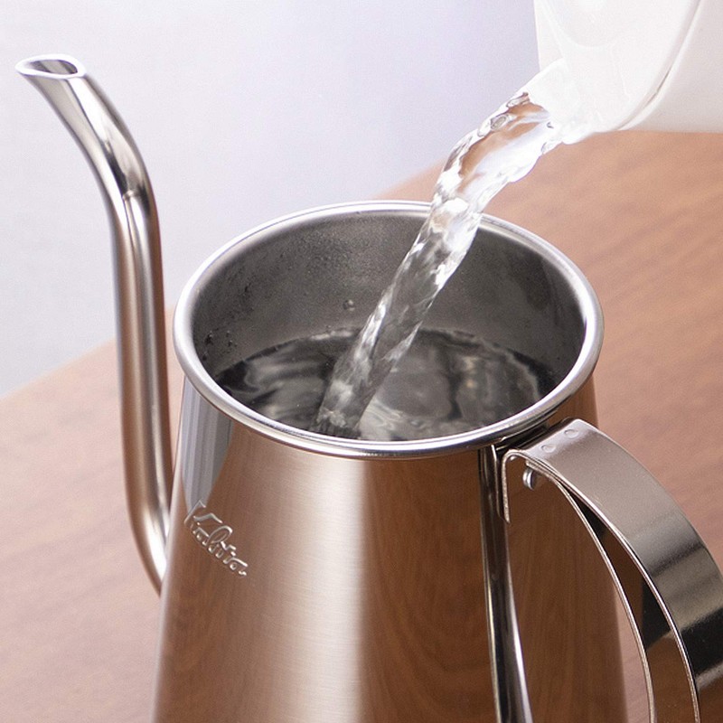 Kalita #52272 Pour-Over Coffee Pot, Narrow Spout, Stainless Steel, 23.7