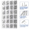 Zmbroll 1200Pcs Silver Phillips Truss Head Self-Tapping Screws M1.2/1.4/1.5/1.7/2/2.3 Wafer