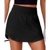 PINSPARK Golf Skirts for Women Elastic Waist Tennis Skirt Lightweight