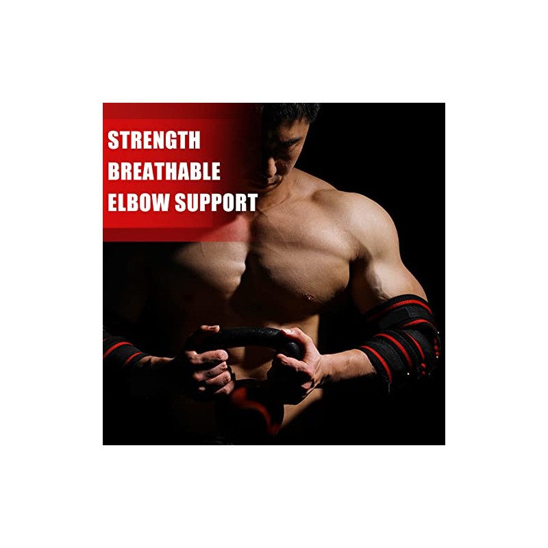 MANUEKLEAR Elbow Sleeves for Weightlifting, Elbow Compression Sleeves for Men,