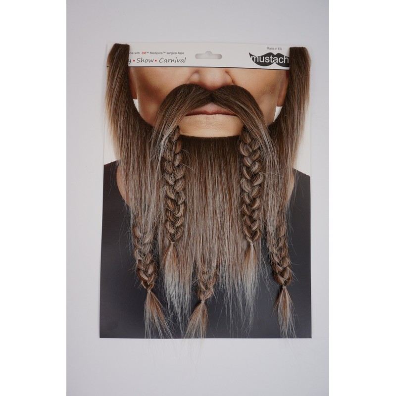 Mustaches Self Adhesive, Novelty, Viking Dwarf Fake Beard, False Facial