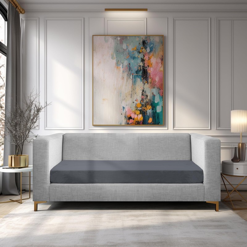 Teynewer Sofa Seat Cushion Cover, Sofa Cushion Slipcovers Stretch Velvet,