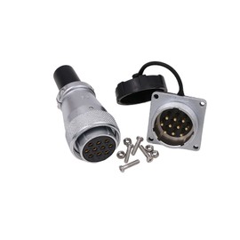 ZBLZGP WEIPU WS28 10 Pin Aviation Circular Power Electrical Connector 25A 500V Female Plug Male Socket Metal Automotive Dustproof Heavy Duty Industrial Corrosion Resistance 11AWG Wire