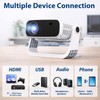 Wielio 2026 Smart Projector Android TV with WiFi 6 and