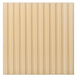 Art3d Slat Wall Panel, 3D Fluted Textured Panel 12-Tile 19.7 x 19.7in. - Oak