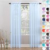 Megachest a pair of slot top voile curtains (Baby Blue,