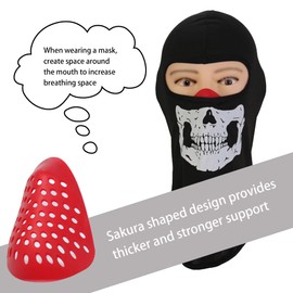 2 Pack 3D Face Shell Inner Bracket - Red Comfortable Face Shell for Mask Support - Silicone Face Shell for Cosplay - Spider Lower Half Face Protection for Airsoft/Paintball