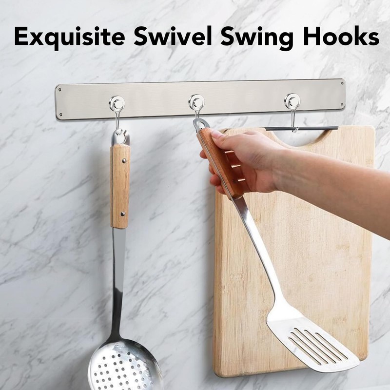 MIKEDE Magnetic Hooks 25LBS, 10 Pack Swivel Swing Magnetic Hook