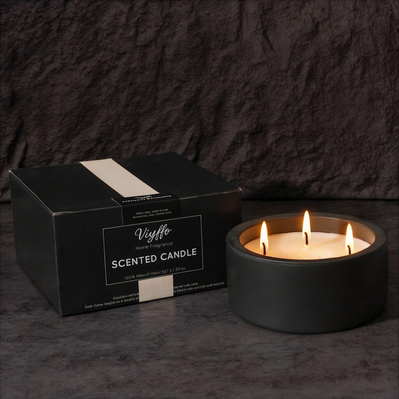 Viyffo 20oz Large Scented Candle – Eucalyptus & Rosemary, 3