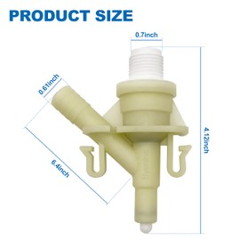 2 pack RV Water Valve Assembly 385311641 Replacement for 300 310 320 series Pedal-flush Toilets and Marine Toilet.