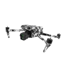 MightySkins Glossy Glitter Skin Compatible with DJI Air 3 - Black Modern Camo | Protective, Durable High-Gloss Glitter Finish | Easy to Apply
