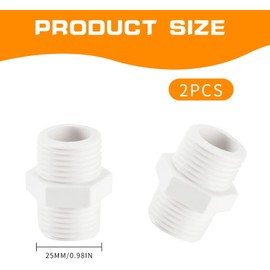 Plastic Washing Machine & Dishwasher Inlet Hose Connector – Durable Water Hose Adapter, Leak-Proof Design, Universal Fit