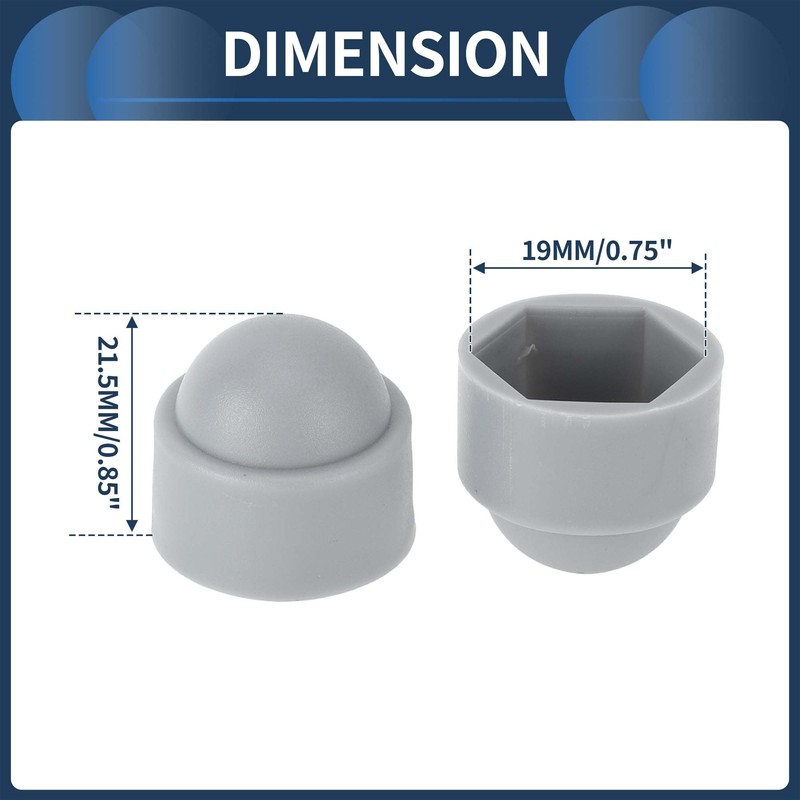 INFINAUTO Wheel Lug Nut Bolt Exterior 19mm Rims Tire Nut