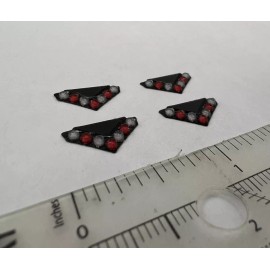 Non-operating Lightbars 4 Pack 1/87 HO Scale Red NYPD Federal Signal Vision SLR Lightbar Police Fire EMS