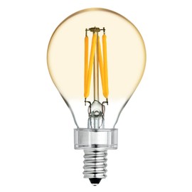 GE Lighting Vintage Style LED Light Bulbs, 60 Watt Eqv, Amber Glass, Warm Candle Light, A15 Standard Bulb, Small Base (2 Pack)