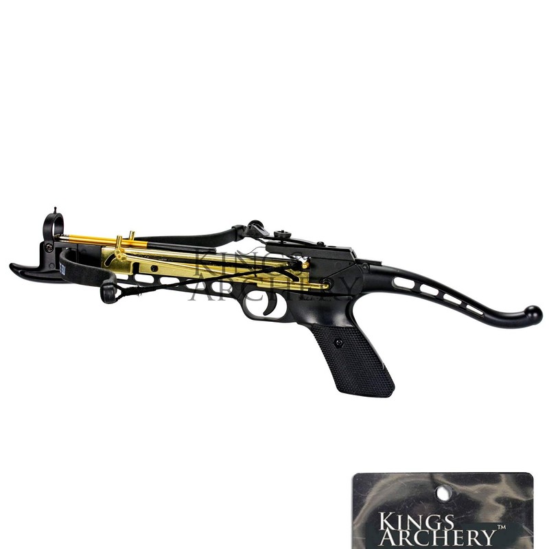 Pistol Crossbow Self-Cocking 80 LBS with Adjustable Sights and a