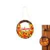 Fall Wreath for Front Door, Wooden Pumpkin Maple Leaf Door