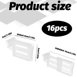 16 Stück Kühlschrank Organizer,Organizer Kühlschrank,Gefrierschrank Organizer,Kühlschrank Seitentür Trenner,Einstellbare Kühlschrank Teiler,Für Gefrierschrank,Eier,Obst Und Lebensmittel Trennen