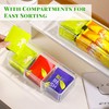 2pcs Tea Bag Storage Box, Acrylic Tea Organiser with Lid