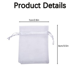 Organza Bags Small, 10 PCS Small Organza Bags Jewelry Organza Pouches Jewellery Bags 7 cm * 9 cm Mini Organza Bags Drawstring Bag Organza Pouches ​for Party Supplies, Birthday, Anniversary