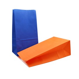 EMAAN 24 Pack Party Favor Bags 5.1 X 3.1 X 9.4 Inch Orange and Blue Small Treat Bags Party Goody Bags for Birthday Graduation Anniversary Wedding (Orange Blue)