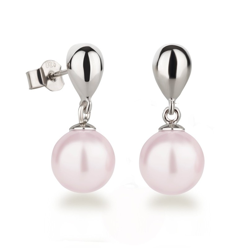 Schöner SD, Shiny Jewellery Set with 10 mm Pearl Earrings