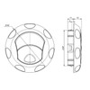 Air nozzle/outlet nozzle/rotary air nozzle, round, camper air conditioner, heating