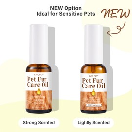 GJYC PET Pet Fur Care Oil - Tangle Remover, Shiny & Silky Coat, Soothing Skin Protection with Collagen and Natural Oils - Leave-in Formula for Dogs and Cats - 1.01 fl. oz