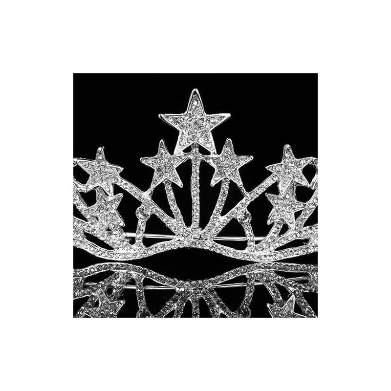 Star Shaped Rhinestone Crowns Bridal Crowns Tiaras Bridal Headpiece for