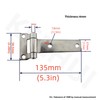 Pair of Stainless Steel 304 T-Shape Door Hatch Hinge L