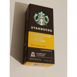 Starbucks Nespresso Blonde Roast Espresso 10-Capsules Ships New Unopened Coffee