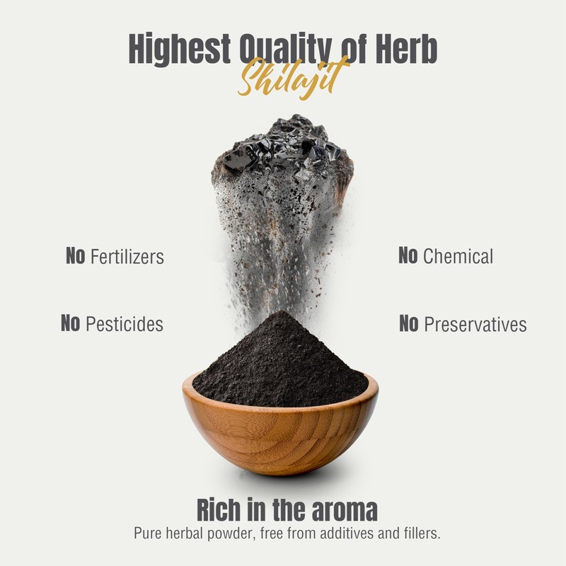 Herbsforever Shilajit Powder Mineral Pitch Antioxidant General Wellness Concentrated Extract