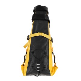 Bikepacking Bag 500D PVC Yellow and Black Waterproof 13L Non Slip Bike Saddle Bag for Long Ride