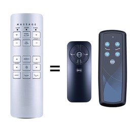 PZL New Replacement Remote Control for Tempurpedic, for Ease Adjustable Bed Base (New Silver Version Shown Left)