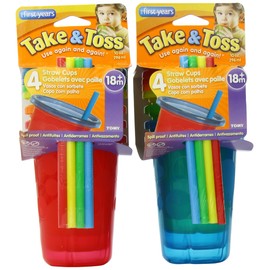 The First Years Take and Toss Straw Cup, 10-Ounce, 8 Pack